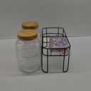 2 Pack 1 Gallon Glass Drink Dispenser with Bamboo Lid, Beverage Dispenser with Stand, Drink Machine for Lemonade, Iced Drinks Kombucha Dispenser