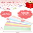 Nezyo 240 Sheets Paper Chain Strips Construction Bright Paper Strips About 46 Feet in Total Length 1 x 8 Inch with 1 Roll Double Sided Tape for Crafting DIY Home Party Decoration(Macaron Colors)