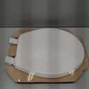 Mayfair Cassel Slow Close Toilet Seat, Easy Clean, Non Slip Premium Wood Seat, Easy Install, Made in USA, Round, White