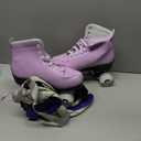 Roller Skates for Women and Men Cowhide High-Top Shoes Classic Double-Row Roller Skate Four-Wheel Roller Skates for Men Girls Unisex (39=US:7, purple flash)