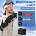 WERMSOCK Heated Glove Liners for Men Women,Rechargeable Thin Gloves Hand Warmer with Remaining Power Display for Typing Driving Riding Cycling Hiking Running Hunting