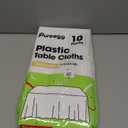 Pureegg Plastic Table Cloth 10 Pack, 54 x 108 Inch Disposable Table Cloths for Party, Picnic and Wedding, Rectangle, White