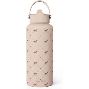 Horse Lover Gift for Women, Water Bottle Stainless Steel 32oz with Lid & Straw, Insulated Bottles Gifts for Girls Friends Teens Birthday Christmas