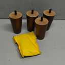 AORYVIC Furniture Legs 4 inch Wood Sofa Legs Brown Replacement Legs for Couch Cabinet Futon Dresser Pack of 4