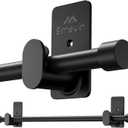 SIMEWIN Curtain Rods No Drilling for Windows 30 to 60 Inches, 5/8 Inch Diameter No Drill Small Curtain Rod Set with 3M Adhesive Brackets, Black