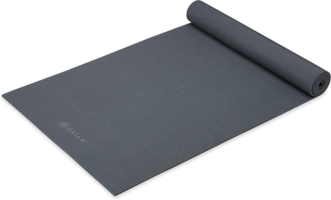 Gaiam Yoga Mat - Premium Solid Thick Non Slip Exercise & Fitness Mat for All Types of Yoga, Pilates & Floor Workouts