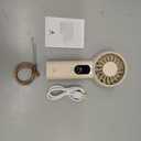 Aecooly Mighty Portable Fan, Powerful Handheld Fan, USB Rechargeable [10H Max Cooling Time], Mini Personal Battery Powered, Pocket for Travel, Summer, Gifts for Women, Girls -Beige