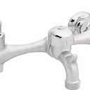 American Standard 8350243.004 Service Sink Faucet, 3 Inch Vacuum Breaker Spout, Supply Stops, Rough Chrome