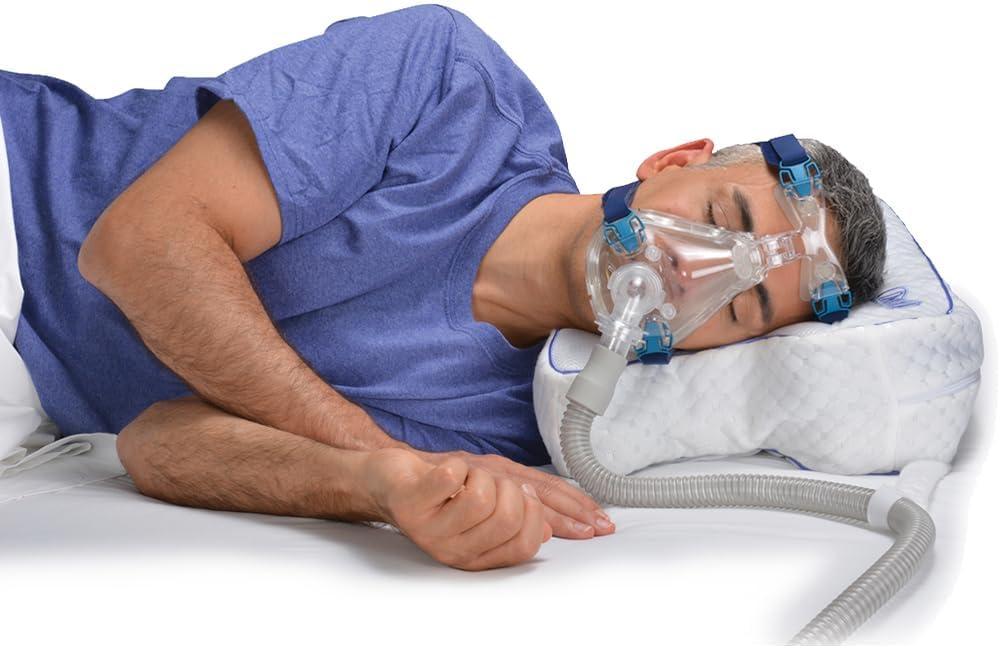 Contour CPAPMax Pillow - Adjustable Memory Foam Support Pillow for Side, Back & Stomach Sleepers - for CPAP Users - Helps Reduce Air Leaks, Dryness & Mask Discomfort - Ergonomic Design