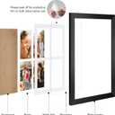 9x13 Collage Frame with 4 Openings 4X6 Pictures, Multiple Picture Frame with Mat, Wall or Tabletop Decor, Black Wood Grain (1 Pack)