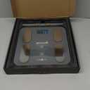 RunStar Digital Bathroom Scale for Body Weight, Body Fat, BMI 28 Measurements, Innovative 8-Electrode Smart Scales FSA&HSA Eligible with Voice Prompt Function High Accurate Bluetooth Weight Machine (12"/300mm, Grey)