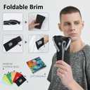 GADIEMKENSD 2 Pack Reflective Foldable Sports Hat UPF 50+ Sun Protection Outdoor Run Hats for Men and Women (One Size, Black+white)