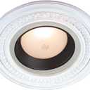 Renovators Supply Manufacturing Mini Ceiling Medallion for Light Fixture, White Polyurethane Spot Light Trim Ring, 5" ID x 9" OD (Pack of 1)