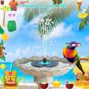 GAIZERL Solar Fountain Cyan Flower, Upgrade 3.5W Solar Bird Bath Fountains, Solar Powered Water Fountain with 7 Nozzles, 4 Fixed Pipes for Hummingbirds, Bird Bath, Garden, Pool, and Pond