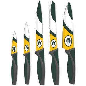 The Sports Vault NFL Green Bay Packers 5-Piece Kitchen Knife Set (3.9")