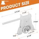 2 Pack Sliding Screen Door Lower Roller Assembly, Compatible with Andersen Part #1997310 (1991 to Present), Durable Wear-Resistant Wheels, Adjustable Vertical Height Wheels, Smooth Sliding, White