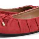 WHITE MOUNTAIN Women's Shoes Sakari Ballet Flat (7.5, Deep Red/Fabric)