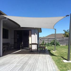 SUNNY GUARD Sun Shade Sail 8' x 8' Rectangle Light Grey UV Block Sunshade for Backyard Yard Deck Patio Garden Outdoor Activities and Facility(We Make Custom Size)