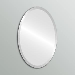 OVALCREST - 16" x 20" Clare Oval Frameless Mirror with Premium Beveled Edge | Frameless Bathroom Mirror | Modern Home Dcor, Elegant Design for Bathrooms, Bedrooms & Hallways  Easy Installation