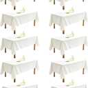 WIGENIUS 10 Pack White Table Cloth Rectangle 60X126 Inch Tablecloth Fit 8FT