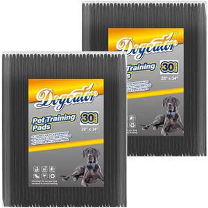 Dogcator 60 Count Charcoal Pee Pads for Dogs, 16"x23'" Activated Charcoal Dog Pee Pads, Odorless Potty Pads, XL Disposable Puppy Pads Pet Training Pads