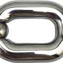 Male Stainless Steel Long Thick Hanging Stretch Pendant, Weighted Exercise Ring, Removable Metal Ball Accessories,1 Piece-UShlF19 (Normal, L)