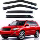 KPY Rain Guards Fit for 2001-2007 Toyota Highlander, Out-Channel Window Visors Vent Wind Deflectors 4PC, Car Accessories for 2006-2007 Toyota Highlander Hybrid