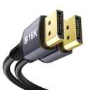 Stouchi Long CL3 Displayport 2.1 Cable 23FT, 40Gbps [8K@120Hz, 4K@240Hz] HDR, HDCP, DSC 1.2a, FreeSync G-Sync DP Cable for Gaming Monitor, RTX 5090, RX 9070, RTX 6000 Ada