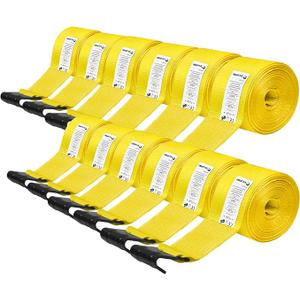 4 inch Straps for Flatbed Trailer Truck Strap 4 x 30 Ft 12 Pack
Semi Truck Winch Strap Heavy Duty Flatbed Tie Down Strap Box Truck Cargo Load Tie-Downs Yellow