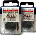 Precision Lock PLS 24 PRO Concealed Magnetic Catch for Light to Heavy Duty Doors with Thickness Greater Than 30 mm (1.18"), Pack of 2
