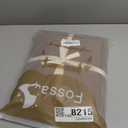 FOSSA Duvet Cover Set 100% Washed Cotton Linen Feel Super Soft Breathable Cozy 3 Pieces Bedding Sets Solid Pale Brown Queen
