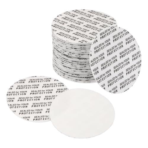 PATIKIL 40mm/1.6" Foam Lid Liner, 200 Pack Adhesive PS Foam Lid Liner Pressure Sensitive Seal Cap Liners Resistant Tamper for Plastic Glass Jar Bottle Cap Seals, Set of 2