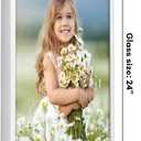 Americanflat 16x24 Poster Frame with Polished Plexiglass - Soho Collection - Gallery Style Deep Molding Picture Frames for Wall Display - White