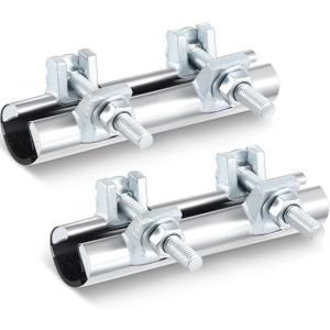 Hicarer 2 Pcs 1/2 Inch Pipe Repair Clamp with Single Bolt Stainless Steel Clamps Copper Pipe Repair Kit(Stylish,6 Inches Length)