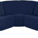Easy-Going 100% Waterproof Recliner Cover, Stretch Couch Covers for Reclining Couches, Extra Large Sectional Sofa Slipcover, L-Shape Furniture Protector for Kids & Pets, 5 Seater, Navy