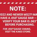KAKEI Chainsaw Chain 20 Inch .325" Pitch .063" Gauge 81 Drive Links- 26RS 81 Fits Stihl (PRE 2023 .063" Gauge) MS291, MS271 Farm Boss, MS261-36390050081, V81 (3 Chains) - Full Chisel