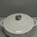 Enameled Cast Iron Dutch Oven - Umite Chef 5QT Pot with Lid & Cotton Potholders - Heavy-Duty Cookware for Bread Baking, Braising, Stews, Roasting(Cream White)