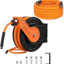 Giraffe Tools Air Hose, 3/8 inch x 25 ft Air Compressor Hose, 1/4 in. MNPT Fittings, Hybrid 300 PSI, Kink Resistant, Lightweight Leadin Air Hose, AllWeather Flexibility, Orange