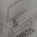 BONTEC Wood Monitor Stand Riser, 2-Tier Desktop Organizer with Storage, Ergonomic Computer Stand for Desk, Cable Management, Cellphone Holder, 21.6 Inch Shelf, Black