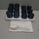 ZMOWIPDL Vintage Glassware Drinking Glasses Set of 12,Blue 12oz & 15oz Hobnail Glass Cups,Embossed Water Tumbler,for Beer,Cocktail,Whiskey,Juice and Various Mixed Drinks- 1 Cleaning Brush