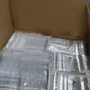 YOUBET 700PCS Silver Plastic Plates - White and Silver Disposable Plates - Silvery Plastic Dinnerware Set - Include 200 Plates, 300 Heavy Duty Silverware, 100 Cups and 100 Napkins for Wedding & Party