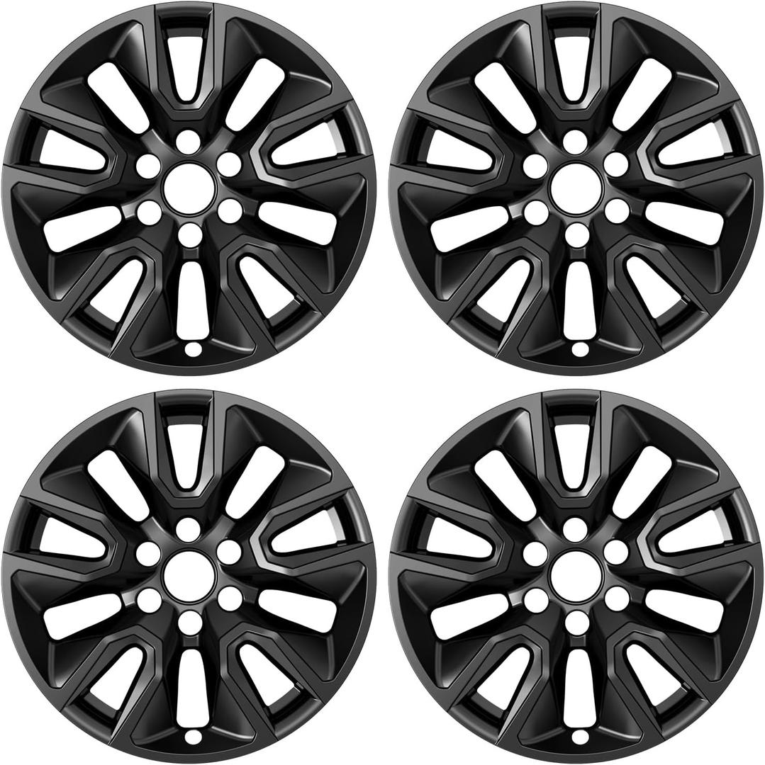 4-Pack Wheel Skins Compatible with Chevrolet Silverado 1500 2019-2024, Chevy Tahoe 2021-2023, Chevy Suburban 2021-2024, 20 inch 20" Alloy Wheel, Wheel Cover