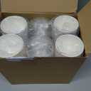Jingmore 100 Count Paper Ice Cream Cups with Clear Dome Lids Disposable Dessert Cups Bulk Dessert Bowls Sundae Containers for Snack Yogurt Soup Birthday Ice Cream Party Supplies (6 oz)