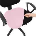 Smiry Printed Office Computer Chair Seat Covers, Stretch Fit Universal Desk Rotating Chair Cover Washable Removable Seat Cushion Protectors - Pink