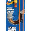 FlexiSnake Drain Weasel Sink Snake Hair Clog Remover Tool Kit, Pipe, Bathroom, Bathtub Drain Cleaner, 18", 2 Pack Wand Refills and Removable Handle