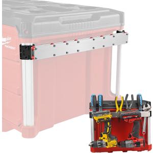 Power Drill Holder Fits for Milwaukee Packout Toolbox,Tape Measure Tool holder,Hanging Screwdrivers, Wrenches on The Side for Packout Toolbox Organizer