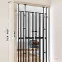 Extra Tall Cate Gate for Doorway: Pressure Mount 74.8"-90.5" Tall Cat Gate for Pets in Extra 30.3"-47.2" Width No Wall Drilling No Toddler for Indoor Stairs Hallway Room Safety Barrier