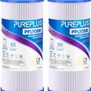 PUREPLUS 5 Micron 10" x 4.5" Whole House Pleated Sediment Filter for Well Water, Replacement Cartridge for GE FXHSC, Culligan R50-BBSA, Pentek R50-BB, DuPont WFHDC3001, W50PEHD, GXWH40L, 2Pack