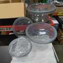 M MCIRCO Glass Mixing Bowls with Lids, 4 Packs Glass Bowl Set, Nesting Bowls for Meal Prep, Food Storage, Bowls For Cooking, Baking, BPA-Free, 0.8/1.7/1.6/2.9/4.8 Qt