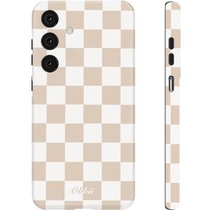 Obbii Compatible with Galaxy A15 5G Case, Marble Pattern 2 in 1 Heavy Duty Shockproof Full Body Rugged Hard PC+Soft Silicone Drop Protective Cover for Samsung Galaxy A15 (6.5") (Checkerboard)